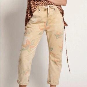 One Teaspoon Pants High Waist Safari Drawstring Floral Size 32